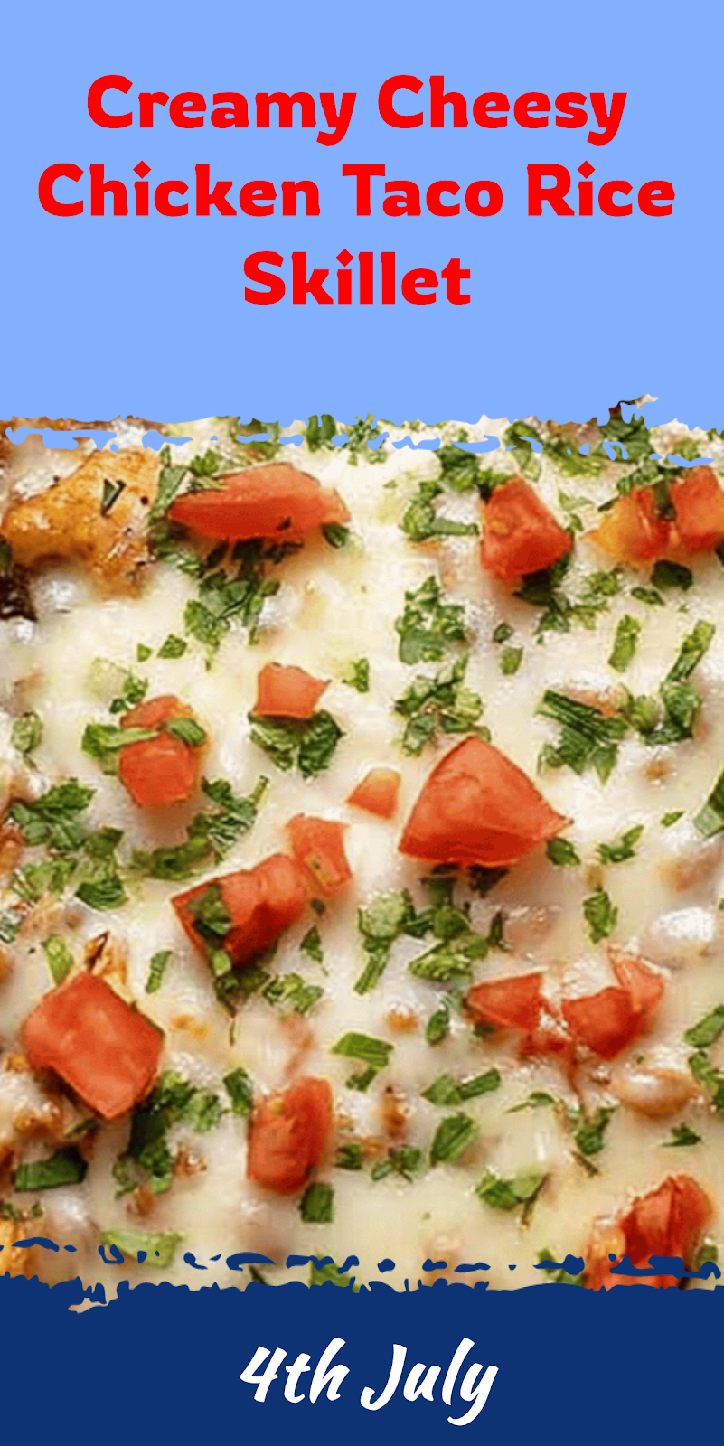 Cheesy Chicken Taco Rice Skillet