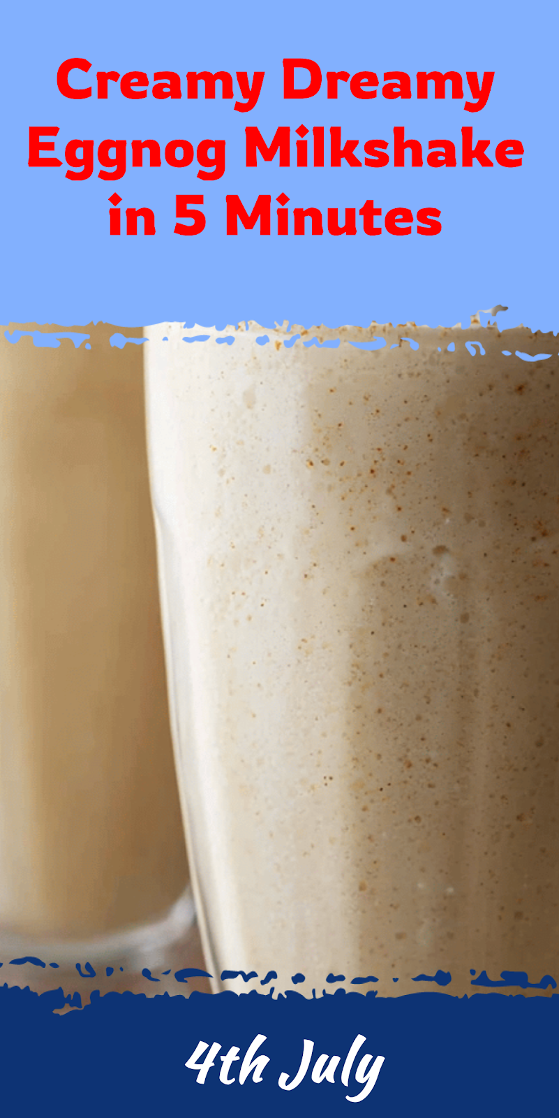 Creamy Eggnog Milkshake in 5 Minutes