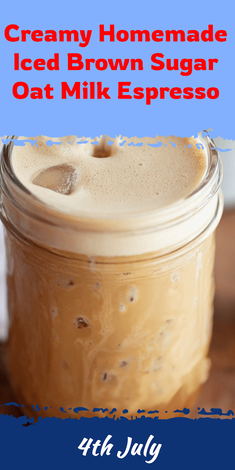 Homemade Iced Brown Sugar Oat Milk Espresso