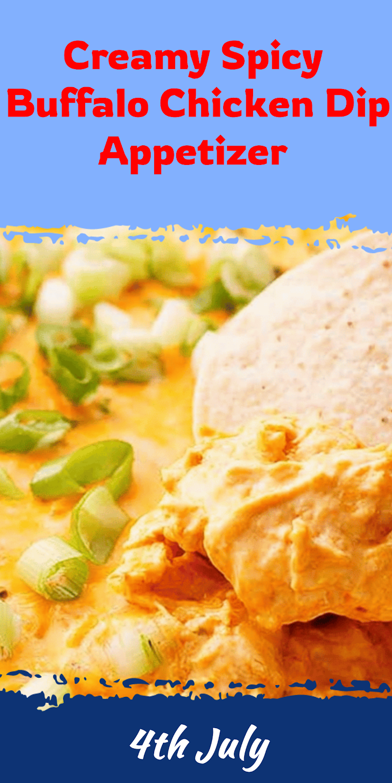 Simple Buffalo Chicken Dip Party Appetizer