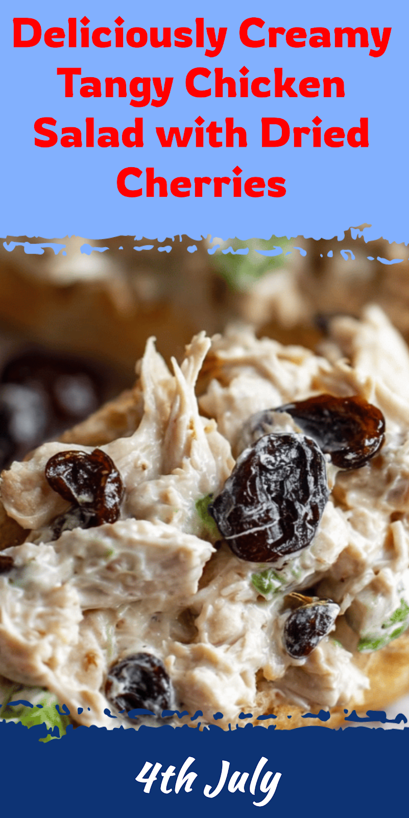Creamy Tangy Chicken Salad with Dried Cherries
