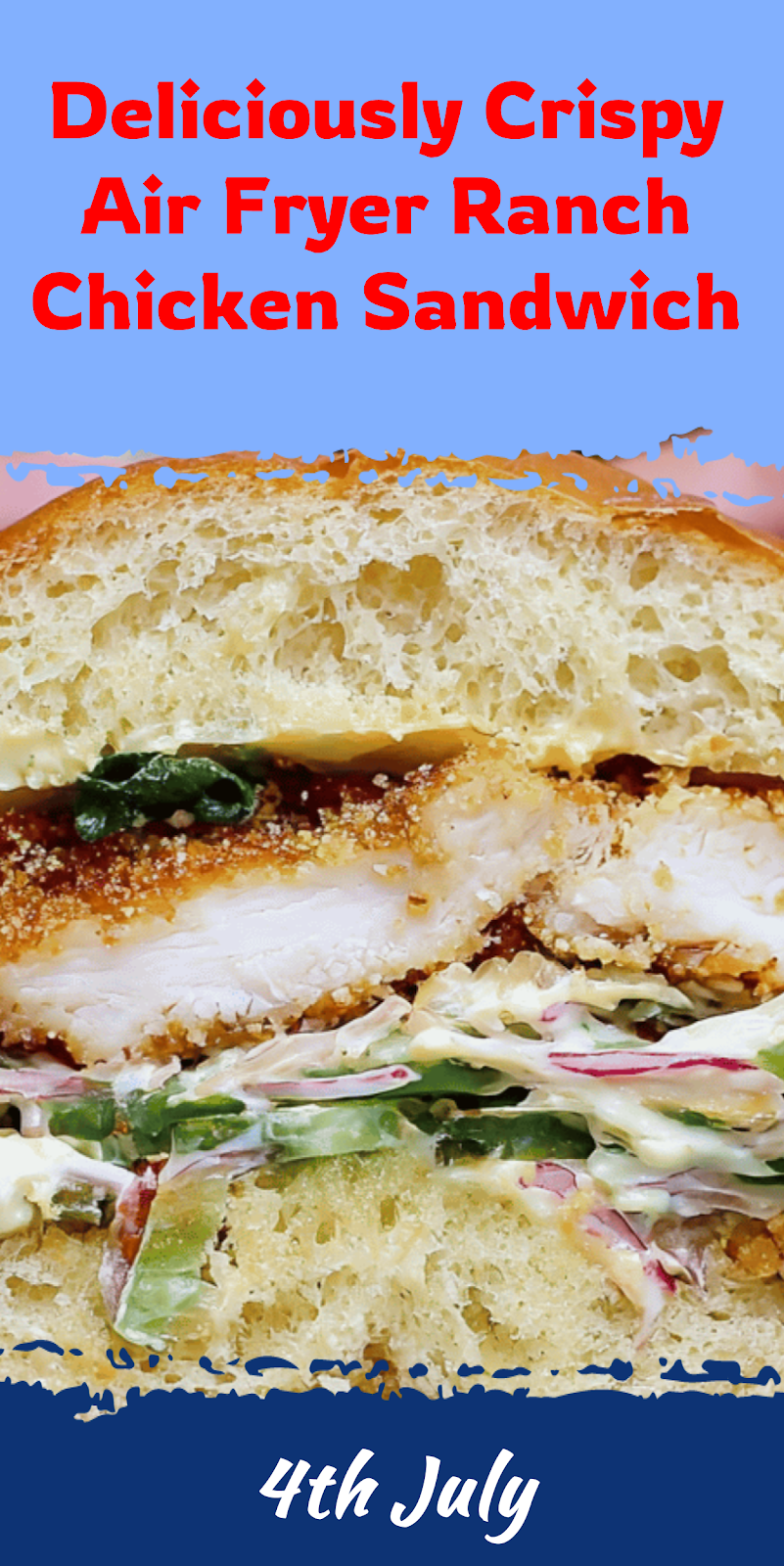 Crispy Air Fryer Ranch Chicken Sandwich Recipe