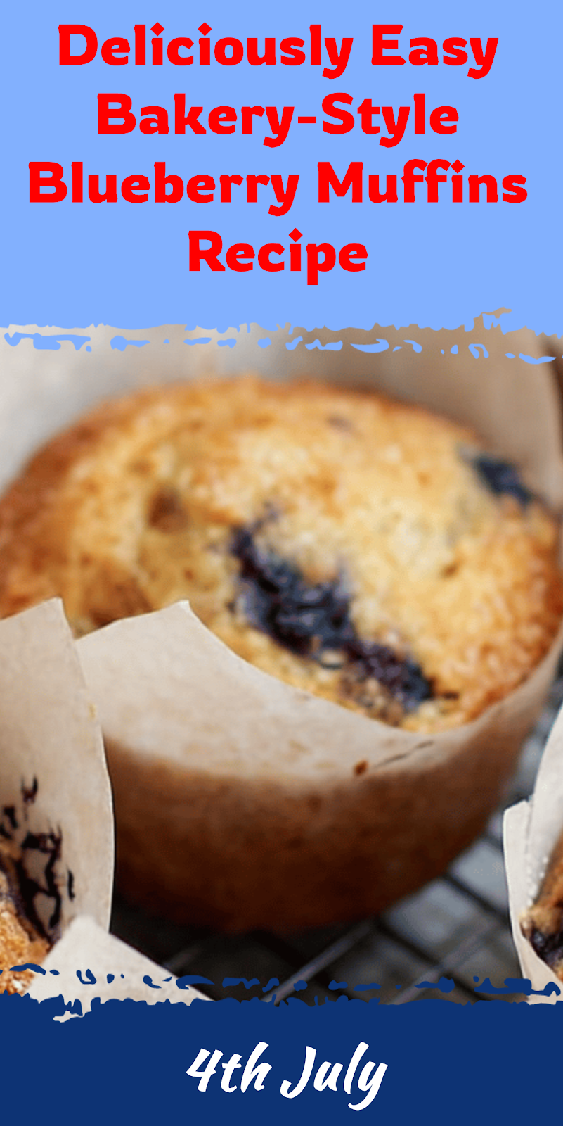 Easy Bakery-Style Blueberry Muffins Recipe