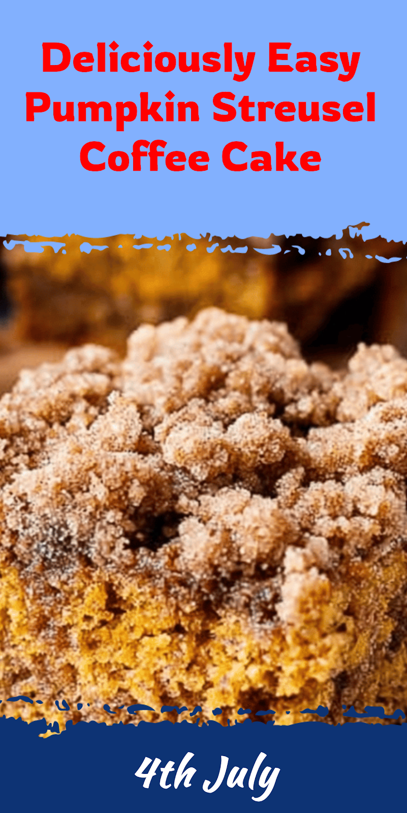 Easy Pumpkin Coffee Cake with Streusel Topping