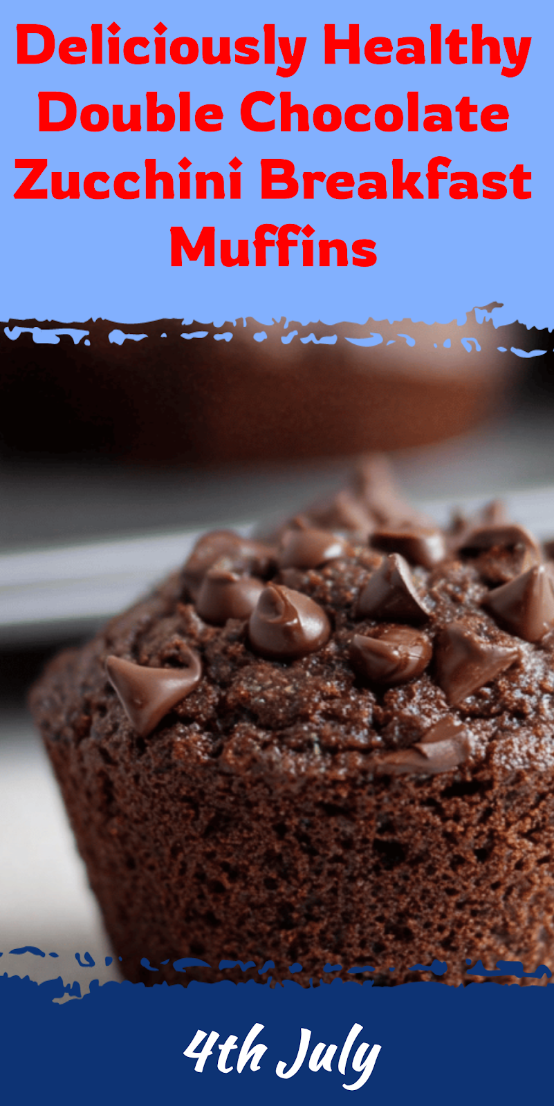 Healthy Double Chocolate Zucchini Breakfast Muffins