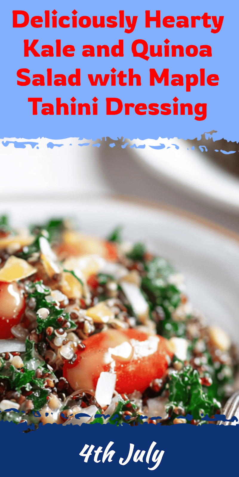 Hearty Kale and Quinoa Salad with Maple Tahini Dressing