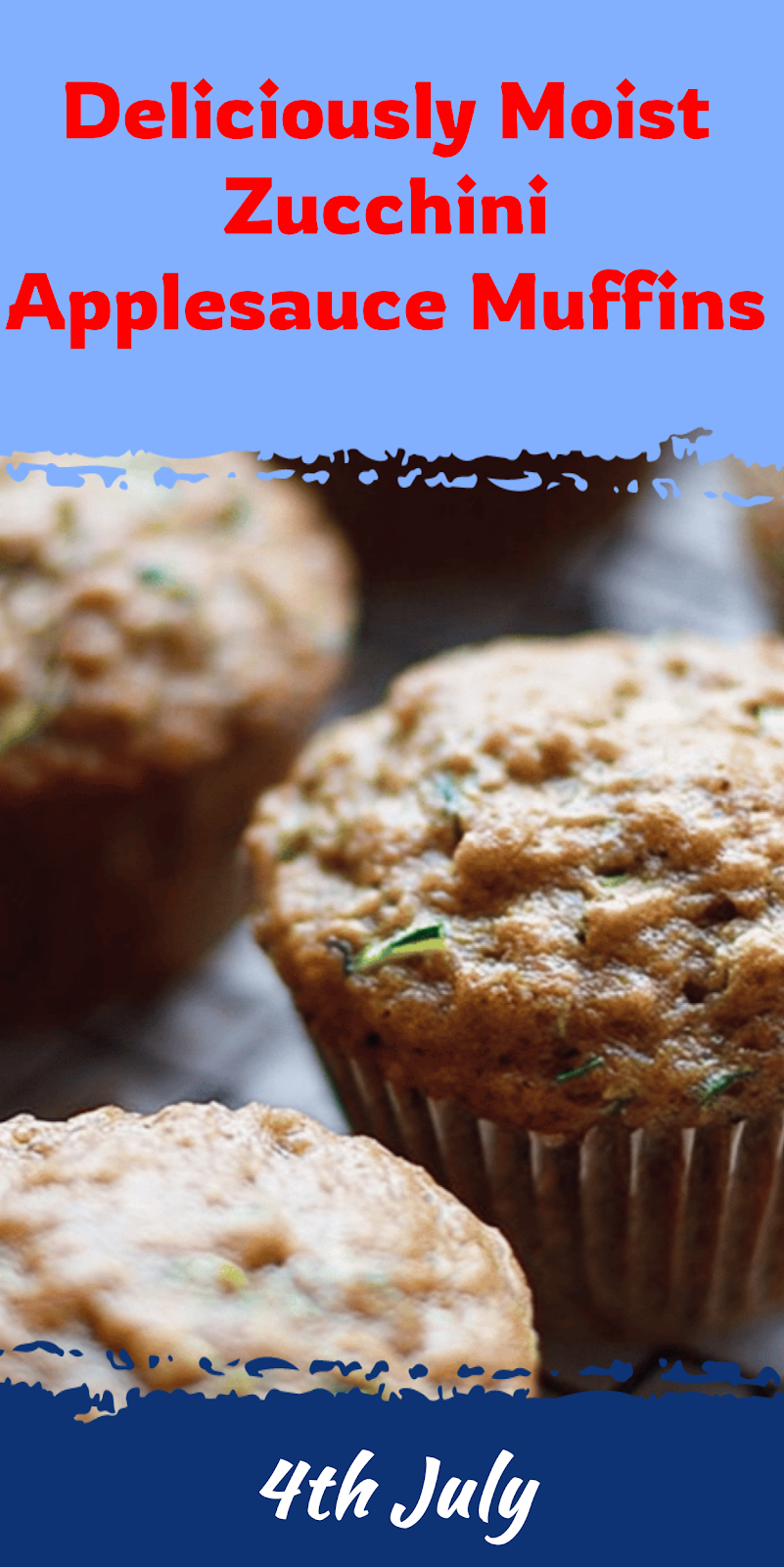 Easy Moist Zucchini Applesauce Muffins