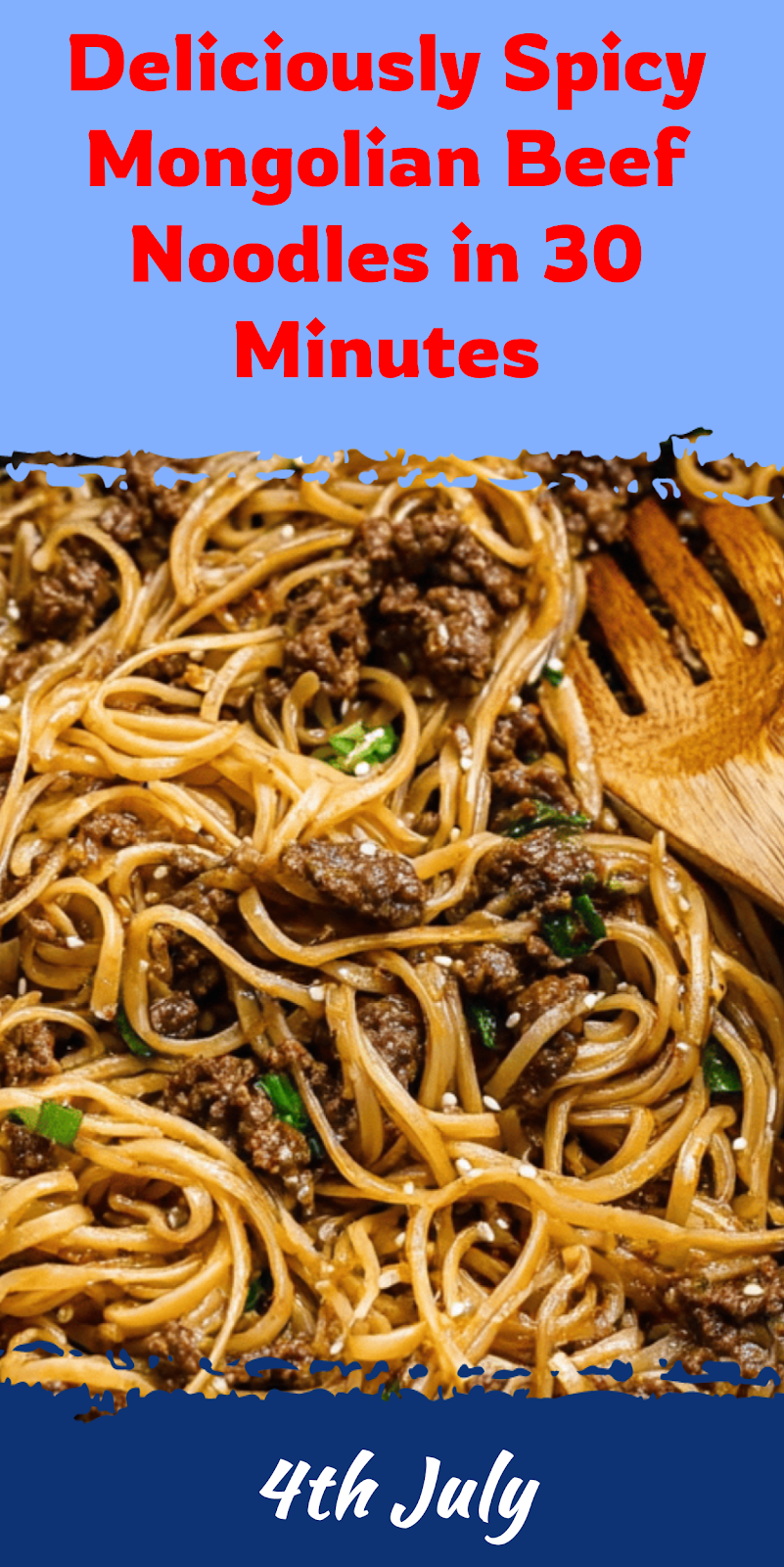 Spicy Mongolian Beef Noodles in 30 Minutes