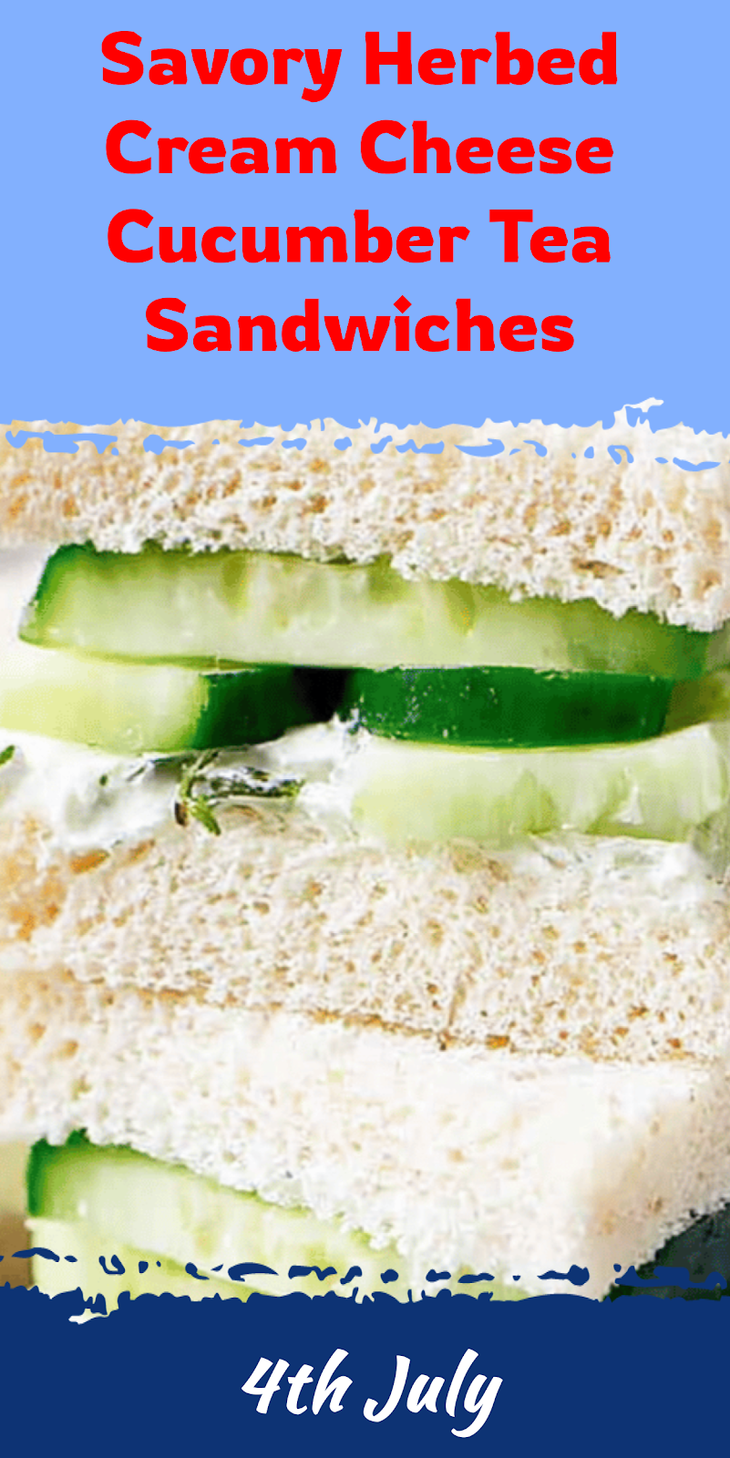 Herbed Cream Cheese Cucumber Tea Sandwiches