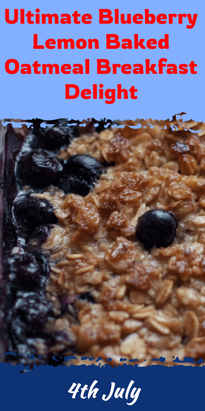 Blueberry Lemon Baked Oatmeal Breakfast Delight