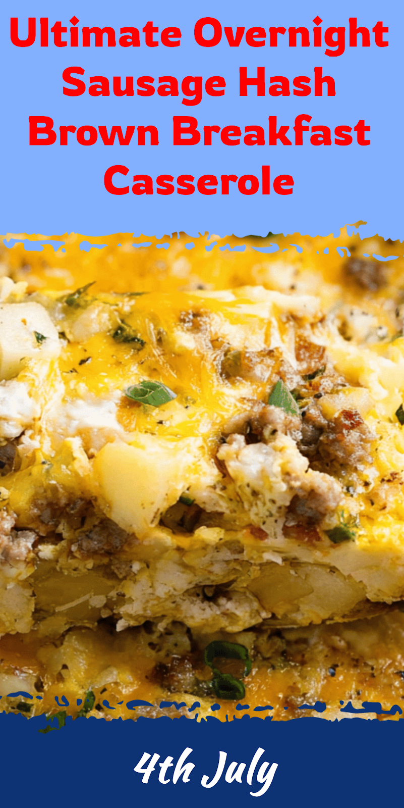 Overnight Sausage Hash Brown Breakfast Casserole