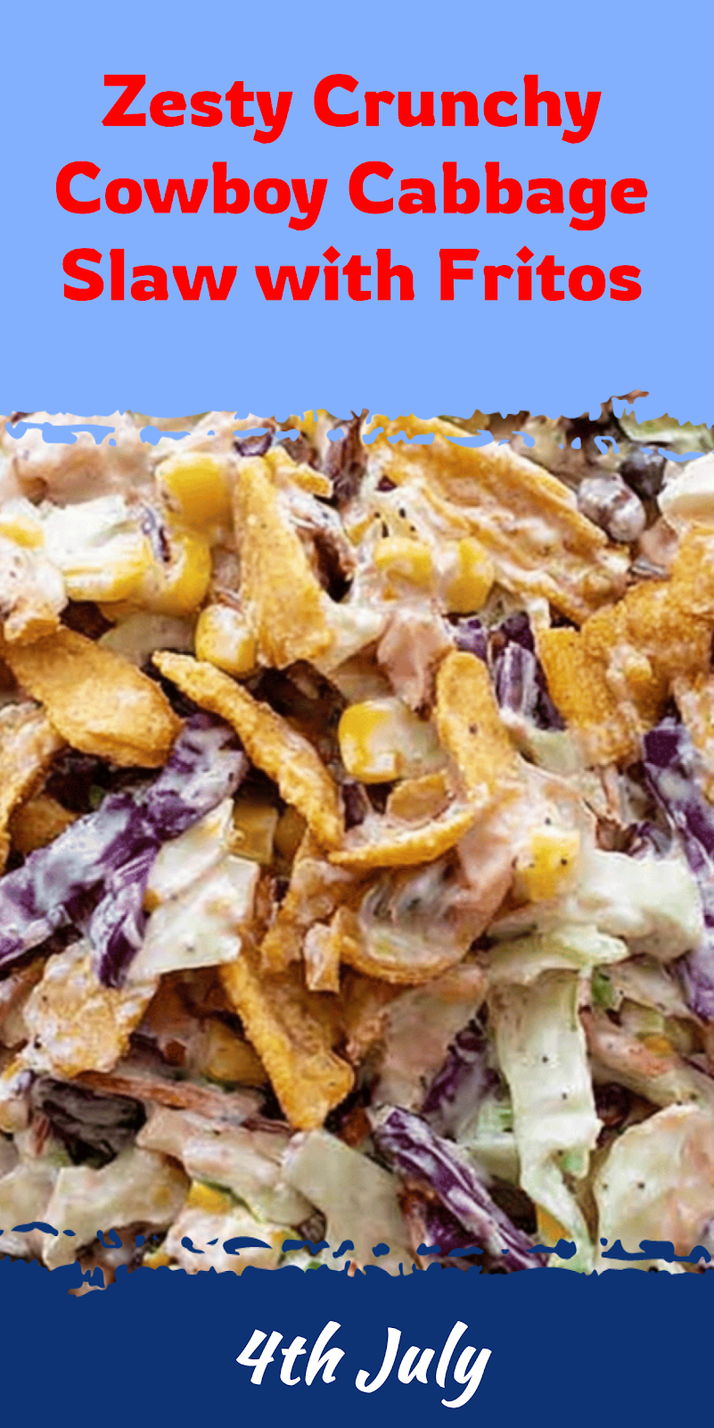 Crunchy Cowboy Cabbage Slaw with Fritos