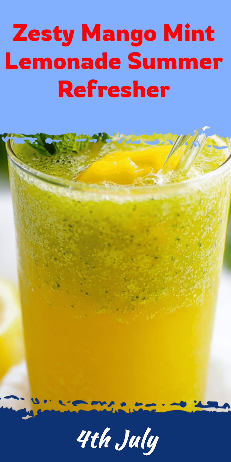 Mango Mint Lemonade Summer Refresher